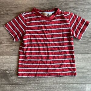 RuffHewn Boy Short Sleeve Tee T-Shirt Stripe Cotton Red Blue White Small 7